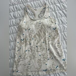 Nike White and Blue Sports Bra Intimates